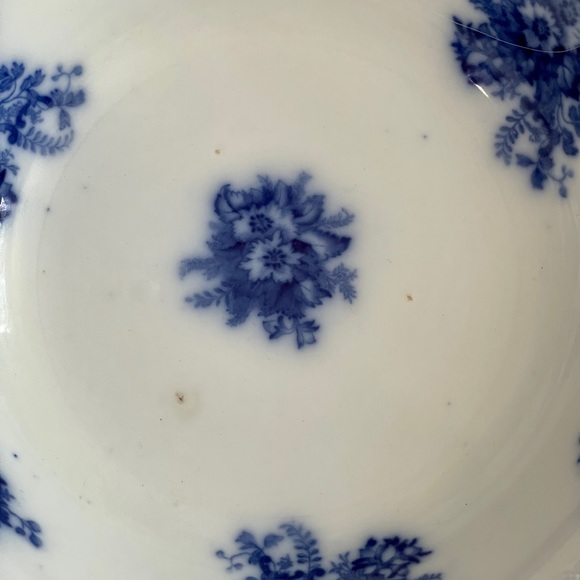 Astoria Flow Blue Veggie Serving Bowl New Wharf Pottery Vintage Antique England - Picture 6 of 13
